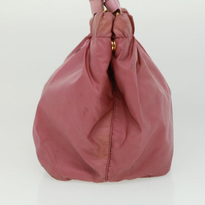 PRADA Hand Bag Nylon Pink Auth bs2904