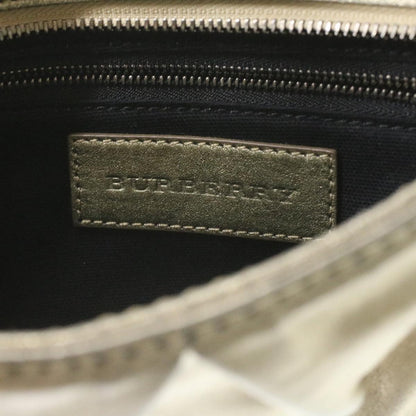 Burberry Shoulder Bag Leather Gold Auth bs3699