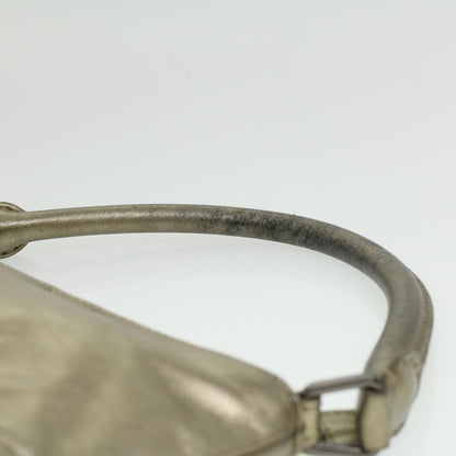 Burberry Shoulder Bag Leather Gold Auth bs3699