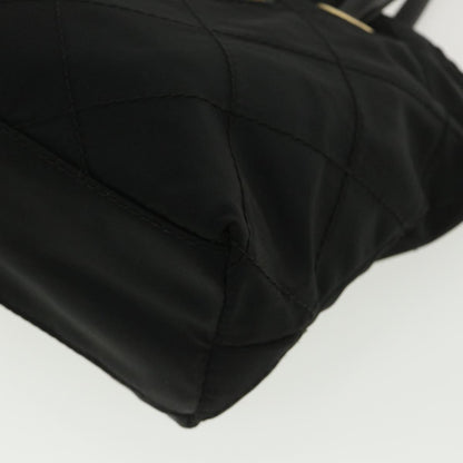 Prada Quilted Hand Bag Nylon Black  bs3741