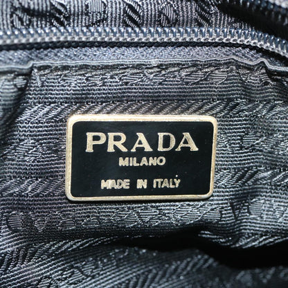 Prada Quilted Hand Bag Nylon Black  bs3741