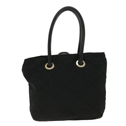 Prada Quilted Hand Bag Nylon Black  bs3741