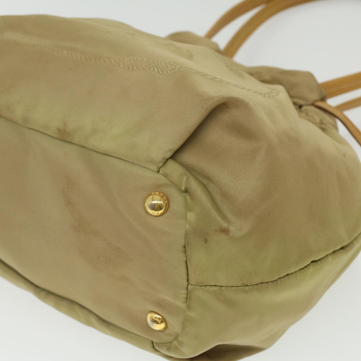 Prada Shoulder Bag Nylon Khaki  bs3848