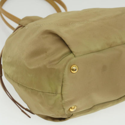 Prada Shoulder Bag Nylon Khaki  bs3848