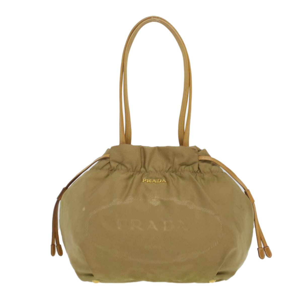 Prada Shoulder Bag Nylon Khaki  bs3848