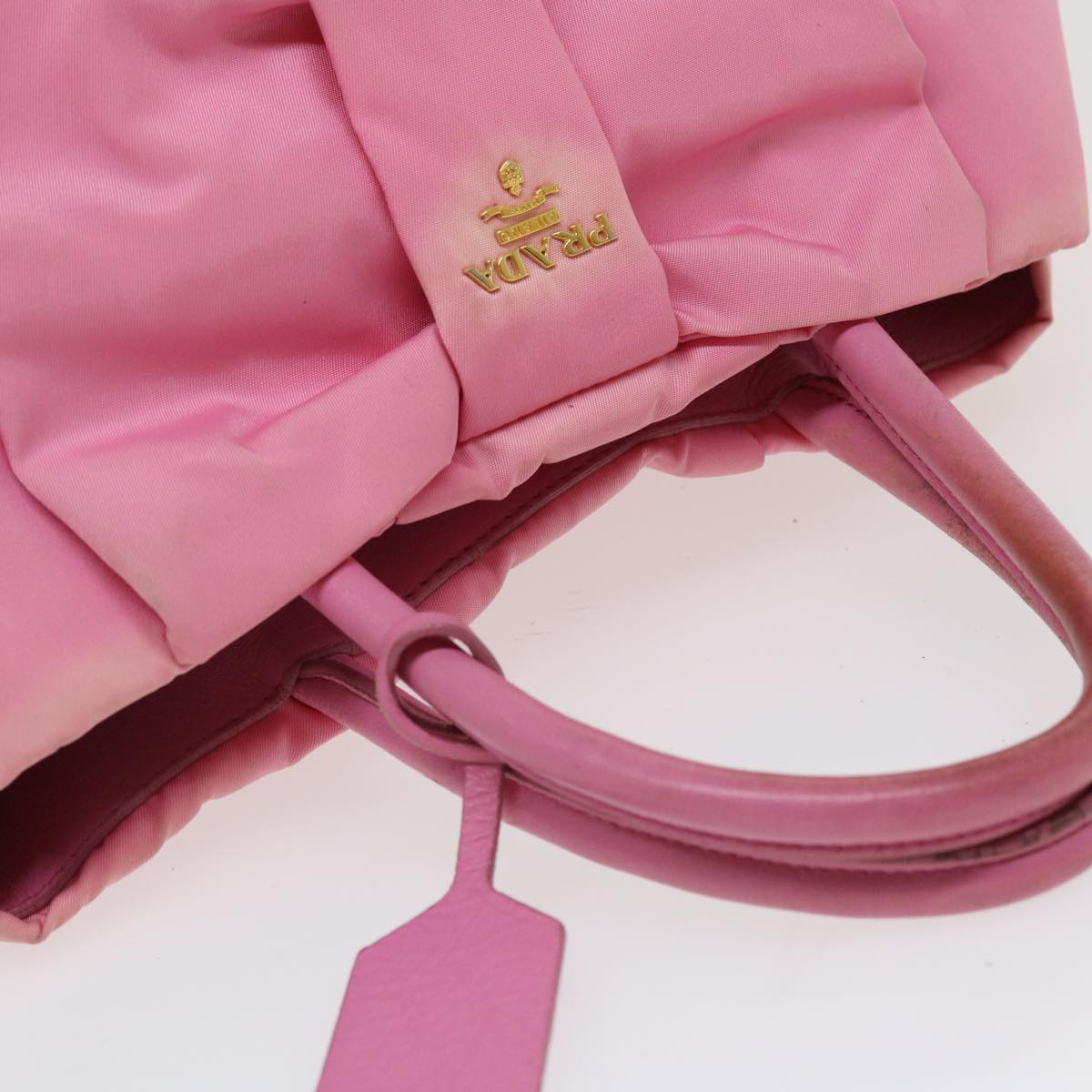 Prada Hand Bag Nylon Pink  bs3964