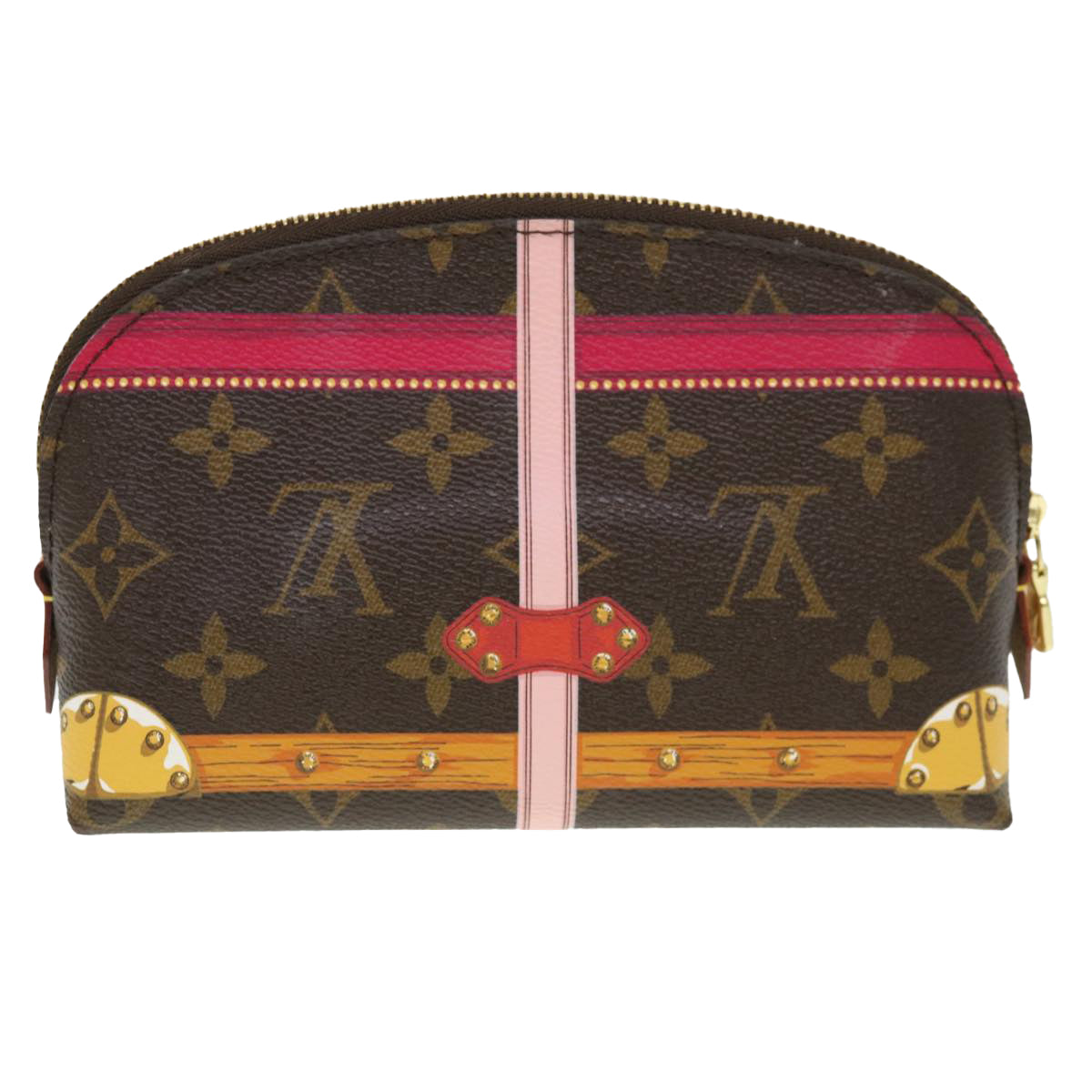 LOUIS VUITTON Monogram Summer Trunk Pochette Cosmetic Pouch M43615 bs4543