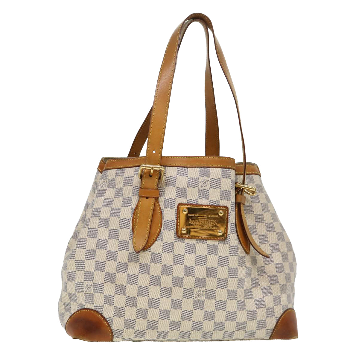LOUIS VUITTON Damier Azur Hampstead MM Tote Bag N51206 LV bs4566