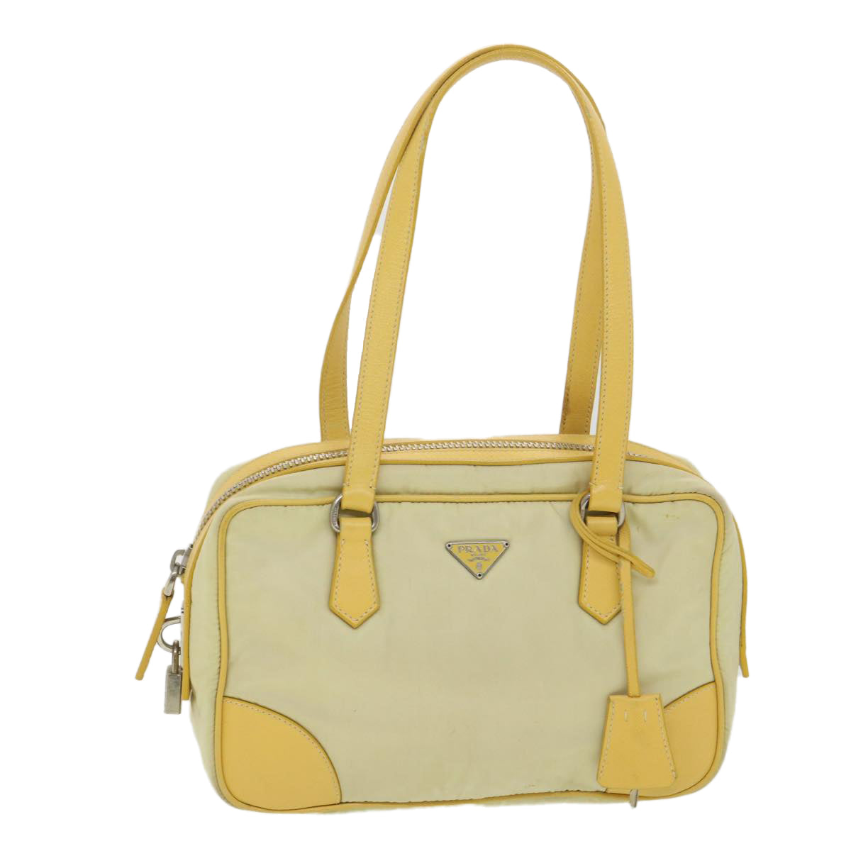 Prada Shoulder Bag Nylon Yellow  bs4580