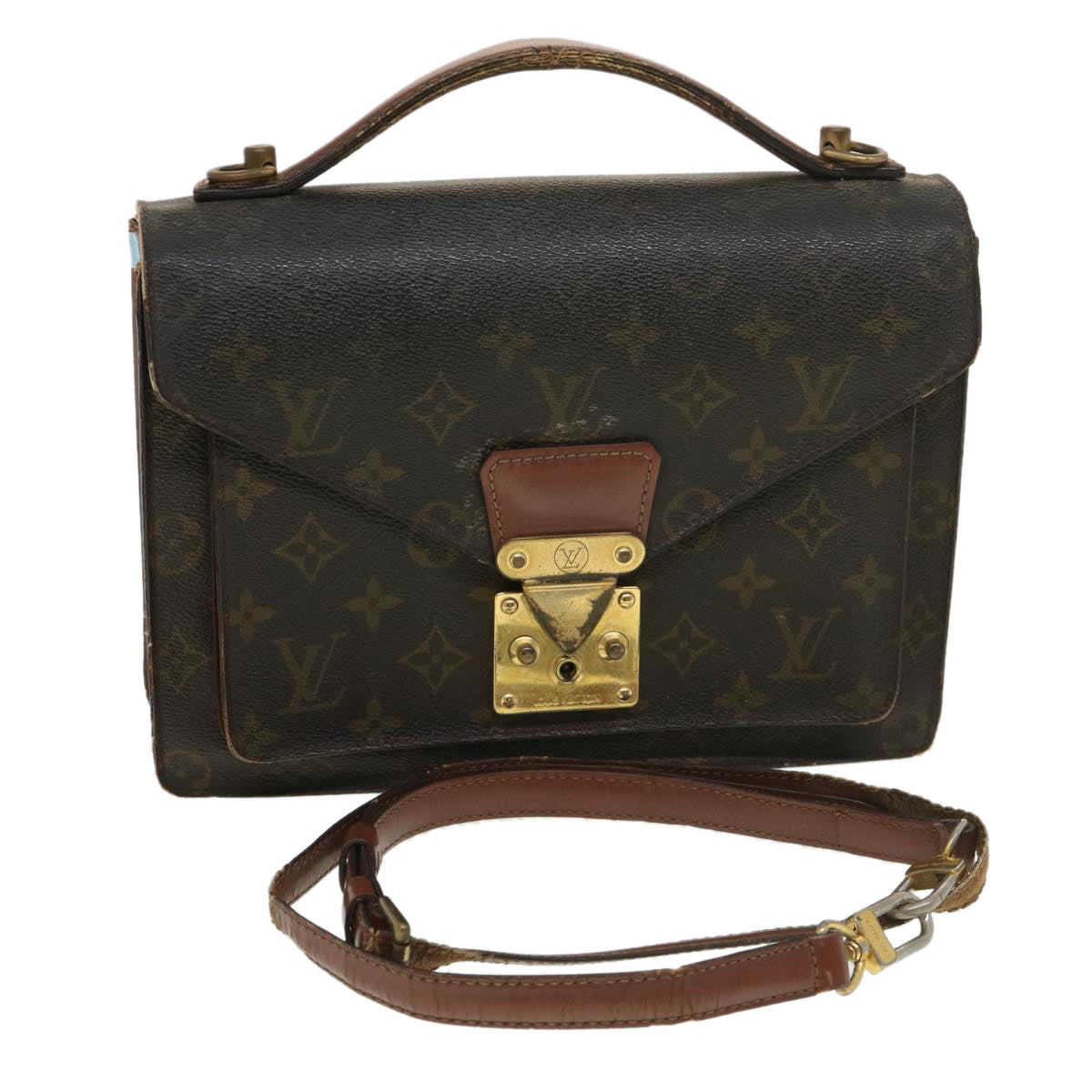 LOUIS VUITTON Monogram Monceau26 Shoulder Bag 2way M51187 LV bs4675