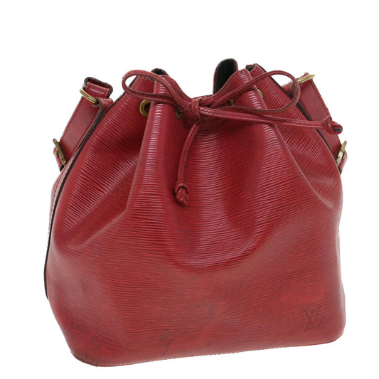 LOUIS VUITTON Epi Petit Noe Shoulder Bag Red M44107 LV bs4678