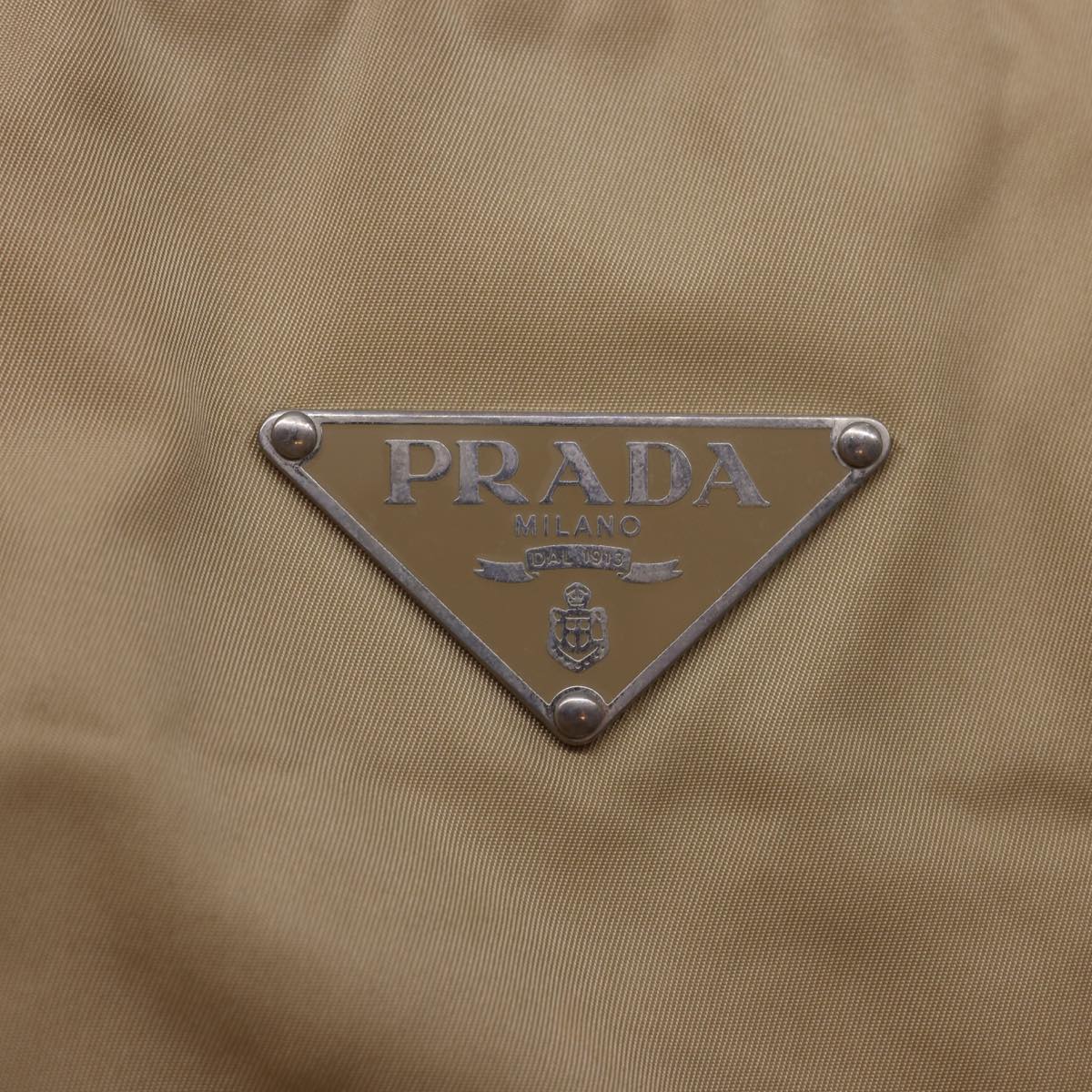 Prada Boston Bag Nylon Beige  bs4903