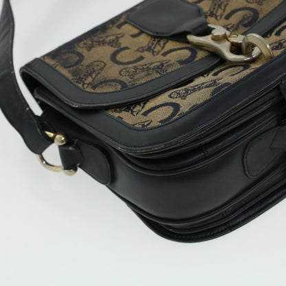 Celine C Macadam Canvas Shoulder Bag Navy  bs5114