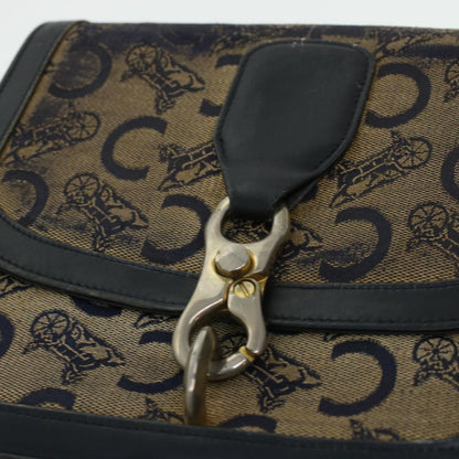 Celine C Macadam Canvas Shoulder Bag Navy  bs5114