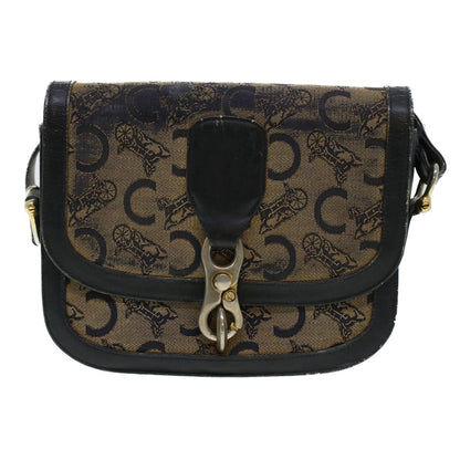 Celine C Macadam Canvas Shoulder Bag Navy  bs5114