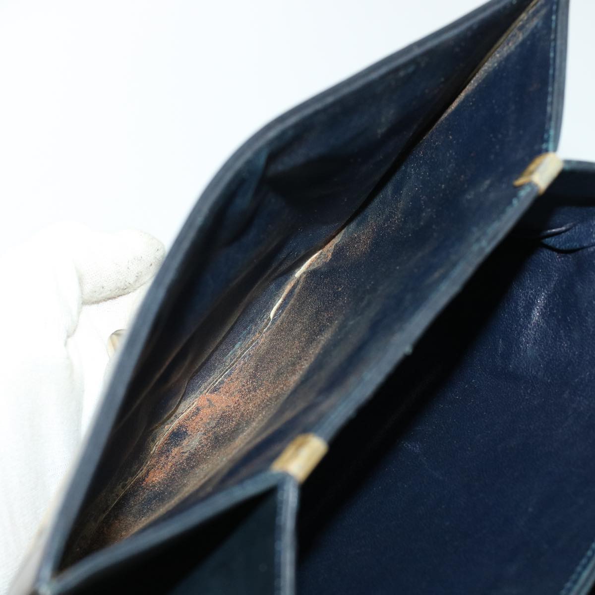 Celine C Macadam Canvas Shoulder Bag Navy  bs5114