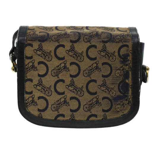Celine C Macadam Canvas Shoulder Bag Navy  bs5114