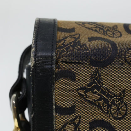 Celine C Macadam Canvas Shoulder Bag Navy  bs5114