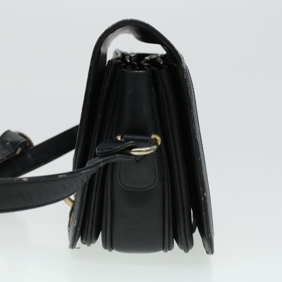 Celine C Macadam Canvas Shoulder Bag Navy  bs5114