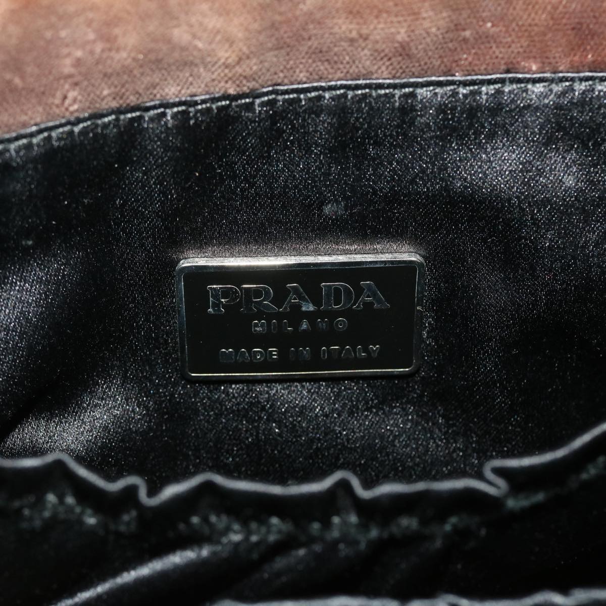 Prada Hand Bag Velor Brown  bs5451