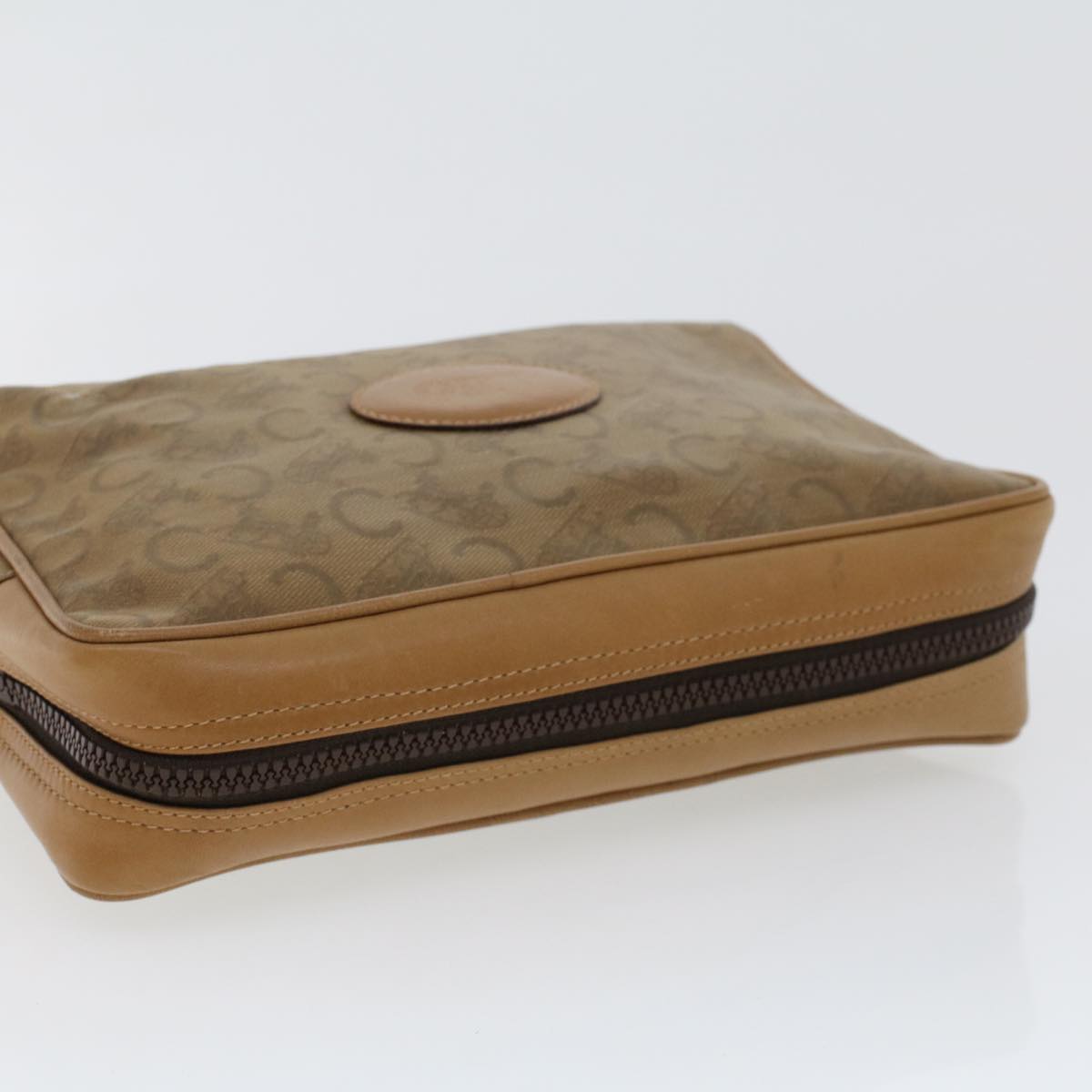 Celine C Macadam Canvas Clutch Bag Beige  bs5459