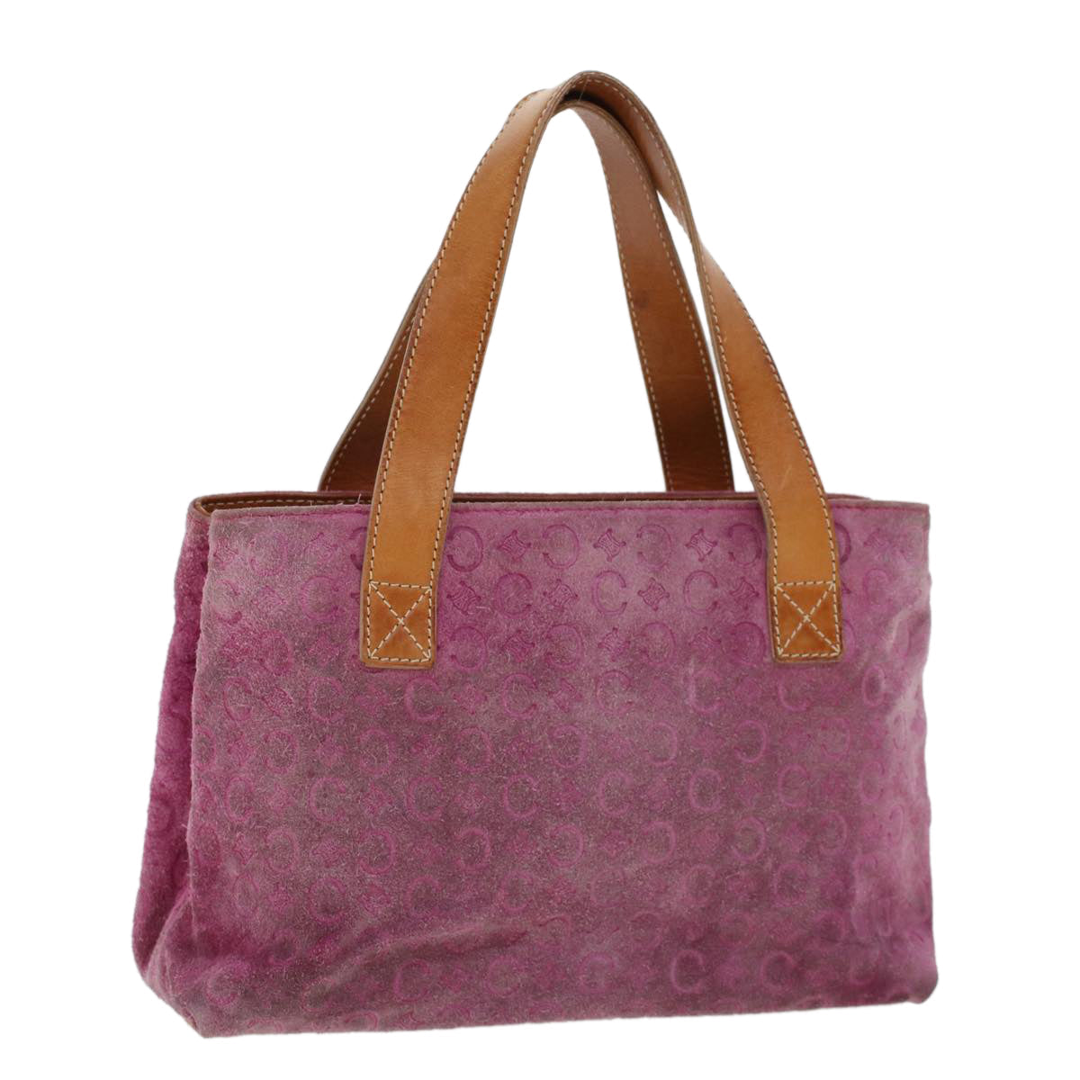 Celine C Macadam Canvas Hand Bag Pink  bs5460