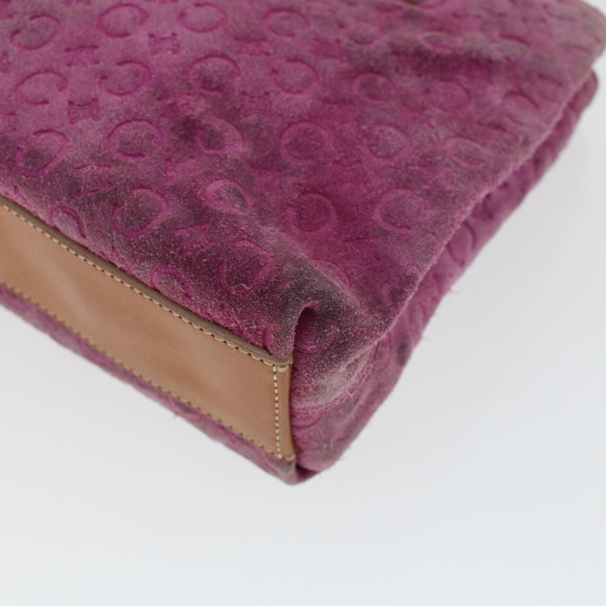 Celine C Macadam Canvas Hand Bag Pink  bs5460