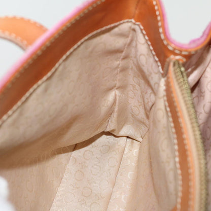Celine C Macadam Canvas Hand Bag Pink  bs5460