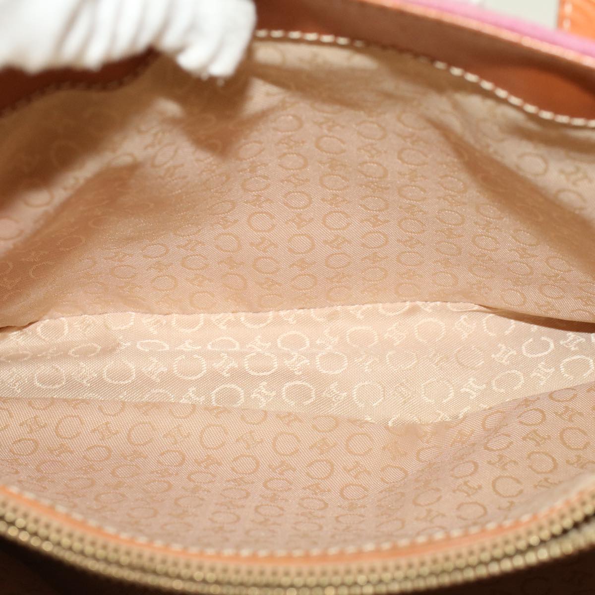 Celine C Macadam Canvas Hand Bag Pink  bs5460