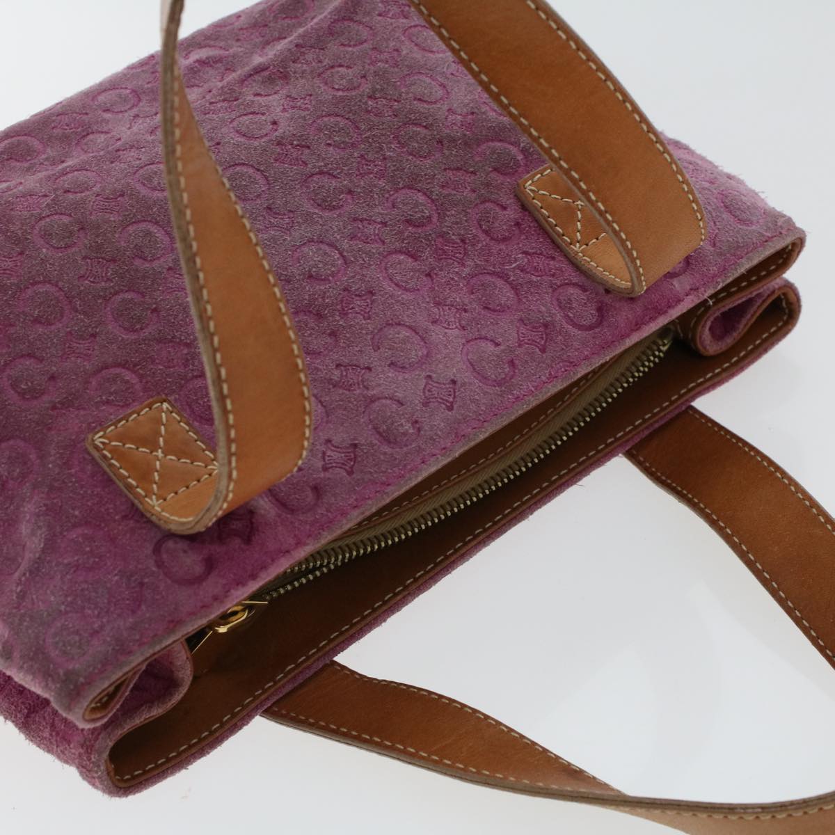 Celine C Macadam Canvas Hand Bag Pink  bs5460