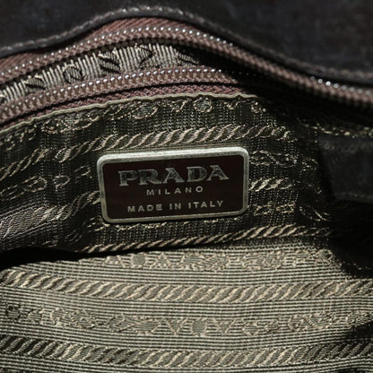 Prada Hand Bag Canvas Gray  bs5598