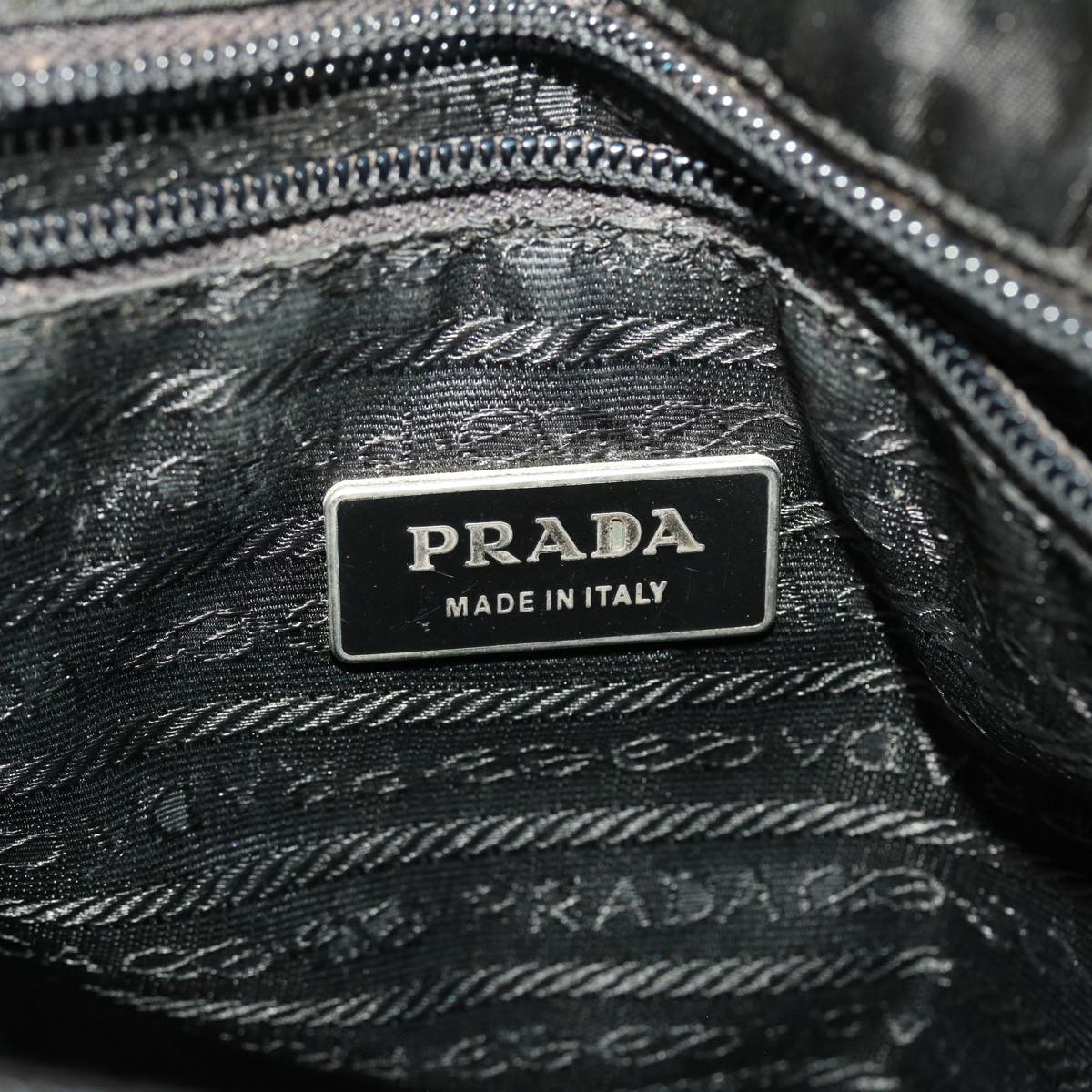 Prada Hand Bag Nylon Black  bs5697