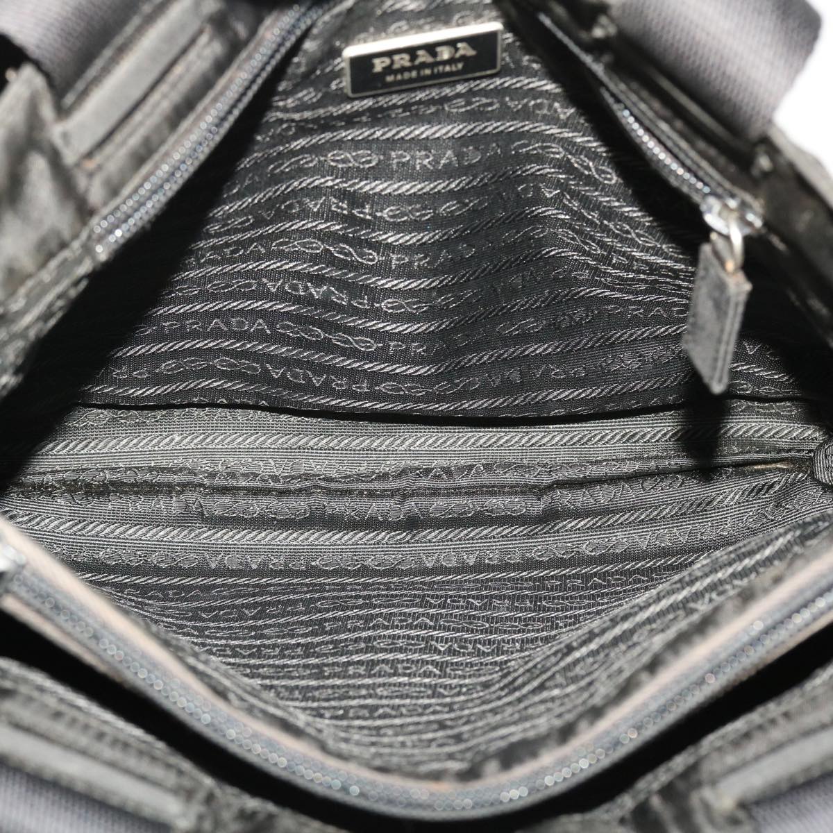 Prada Hand Bag Nylon Black  bs5697