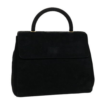 Prada Hand Bag Suede Black  bs5708