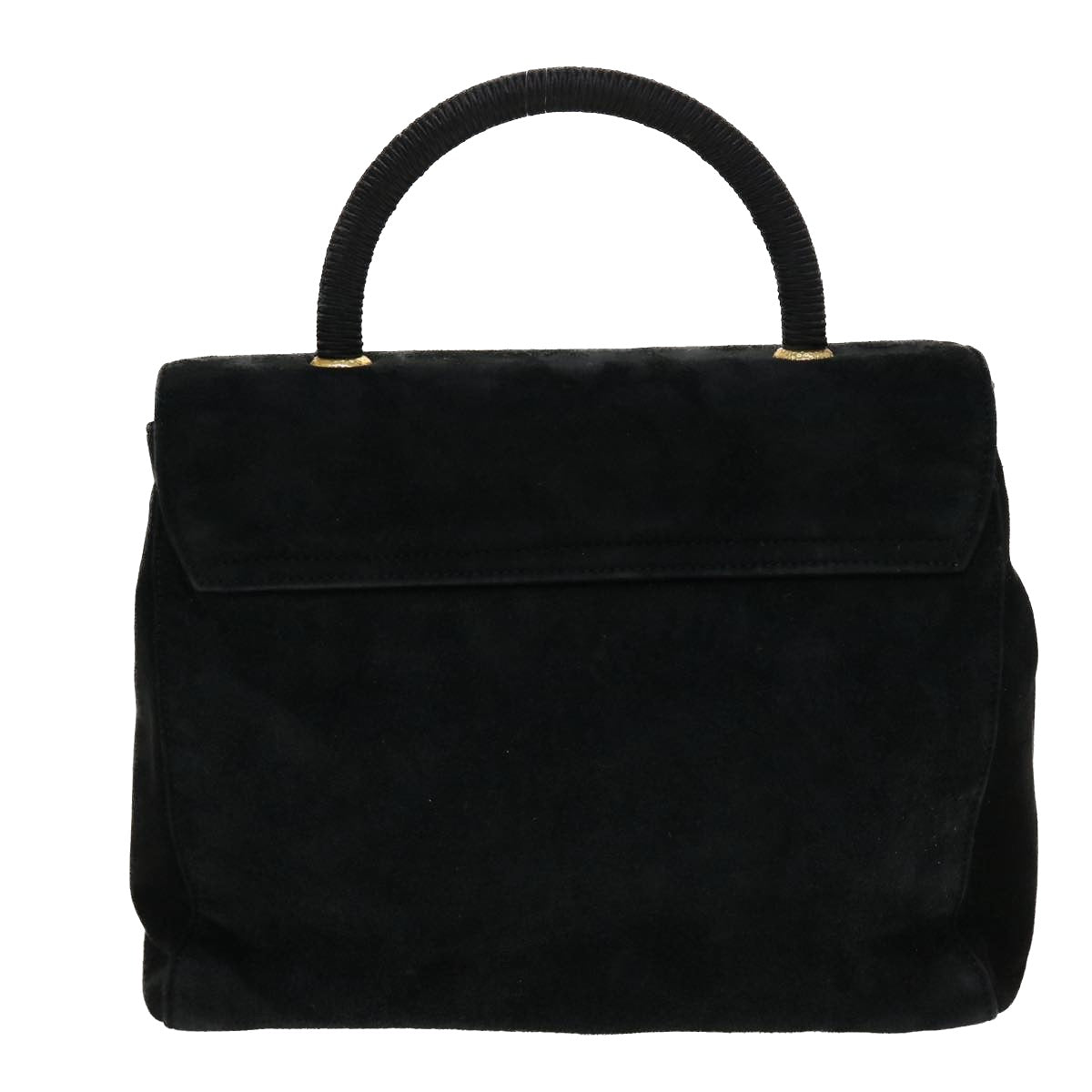 Prada Hand Bag Suede Black  bs5708