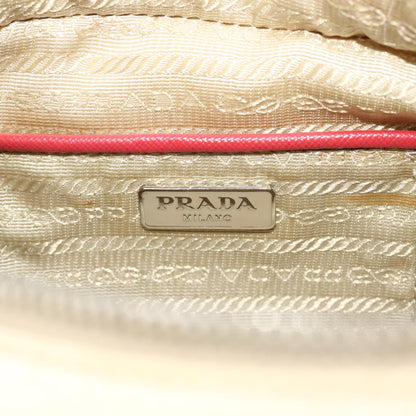 Prada Chain Shoulder Bag Nylon White  bs5734