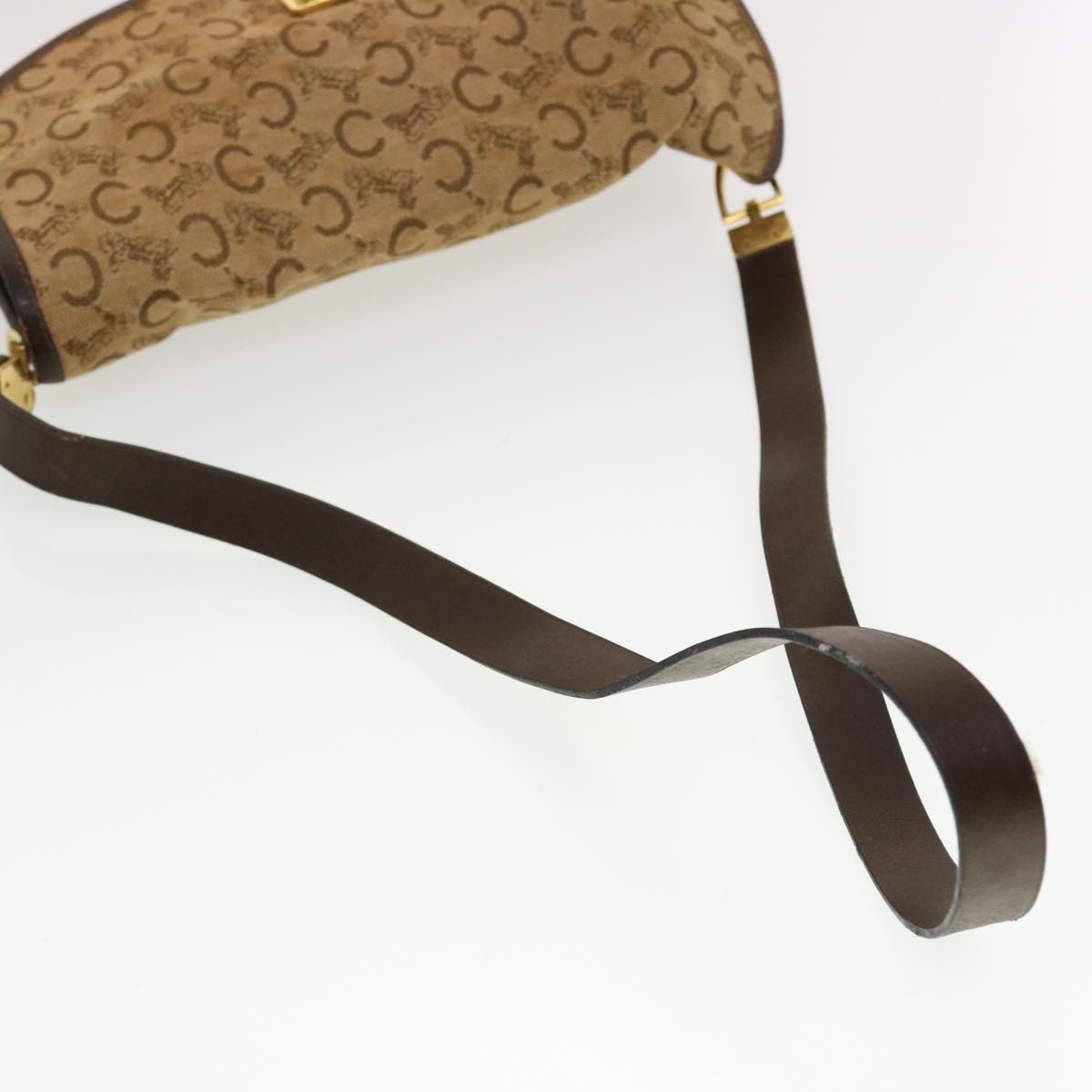 Celine C Macadam Canvas Clutch Shoulder Bag 2Set Beige Navy  bs5756