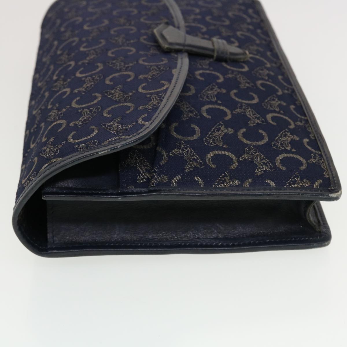 Celine C Macadam Canvas Clutch Shoulder Bag 2Set Beige Navy  bs5756