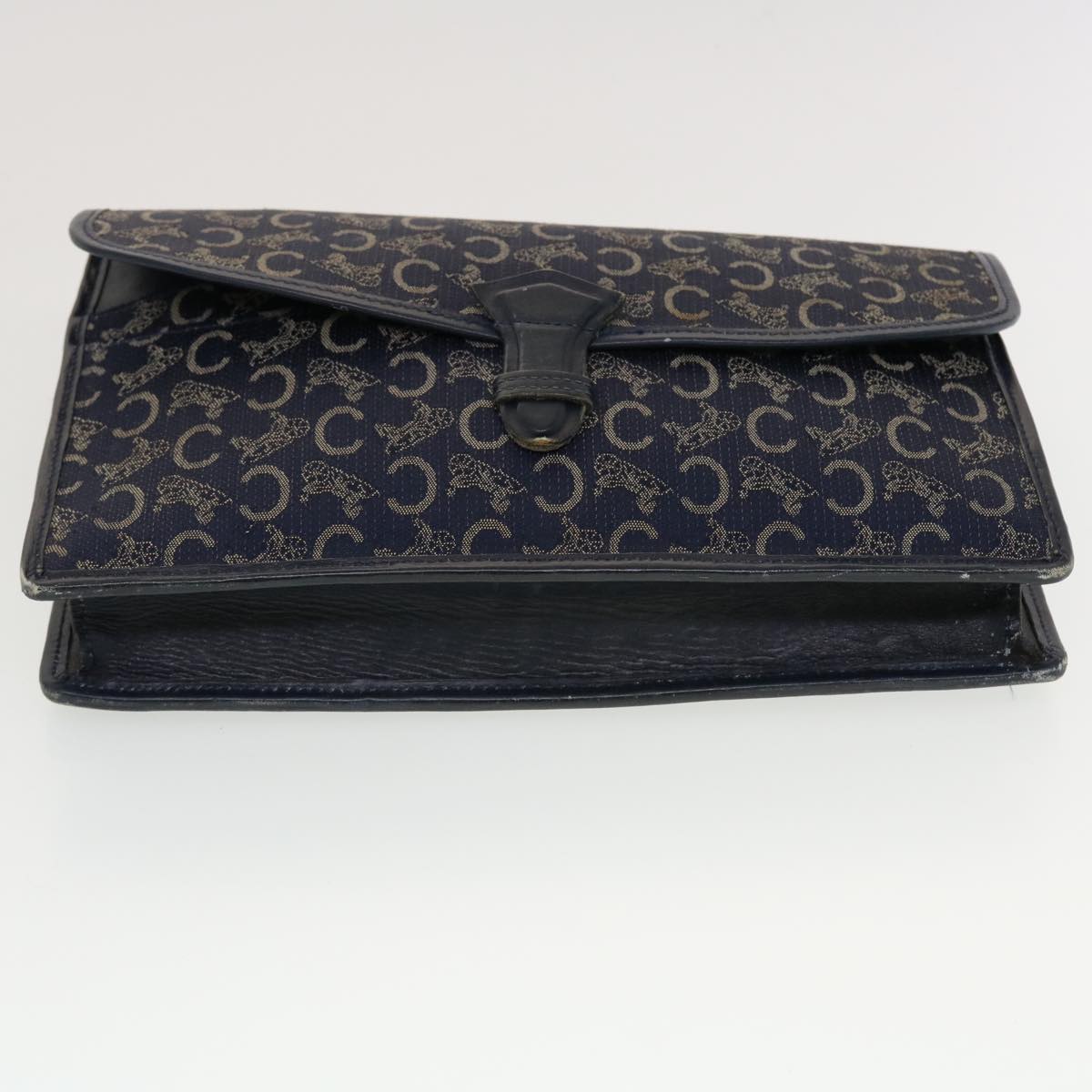 Celine C Macadam Canvas Clutch Shoulder Bag 2Set Beige Navy  bs5756