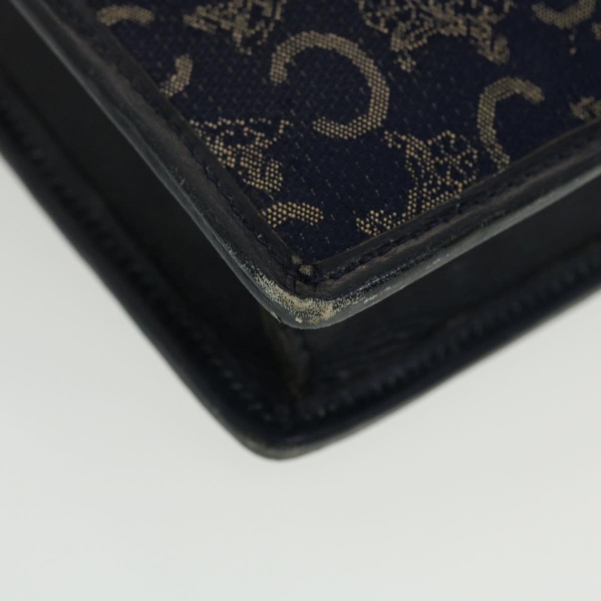 Celine C Macadam Canvas Clutch Shoulder Bag 2Set Beige Navy  bs5756