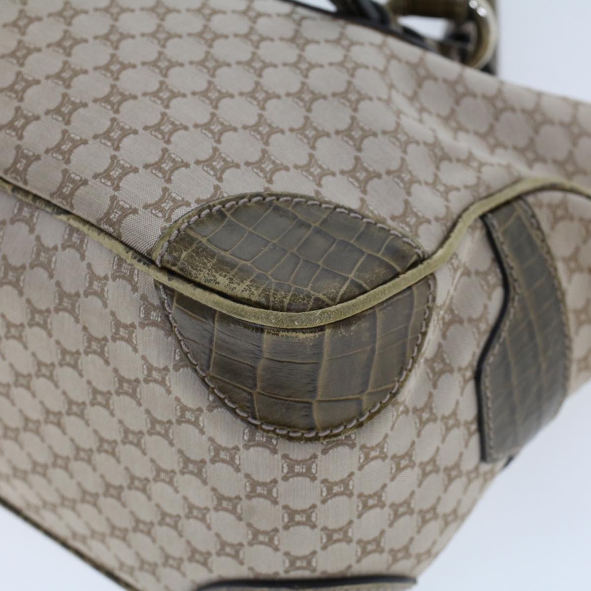 Celine Macadam Canvas Boogie Bag Hand Bag Beige WC-ST-0068  bs5785