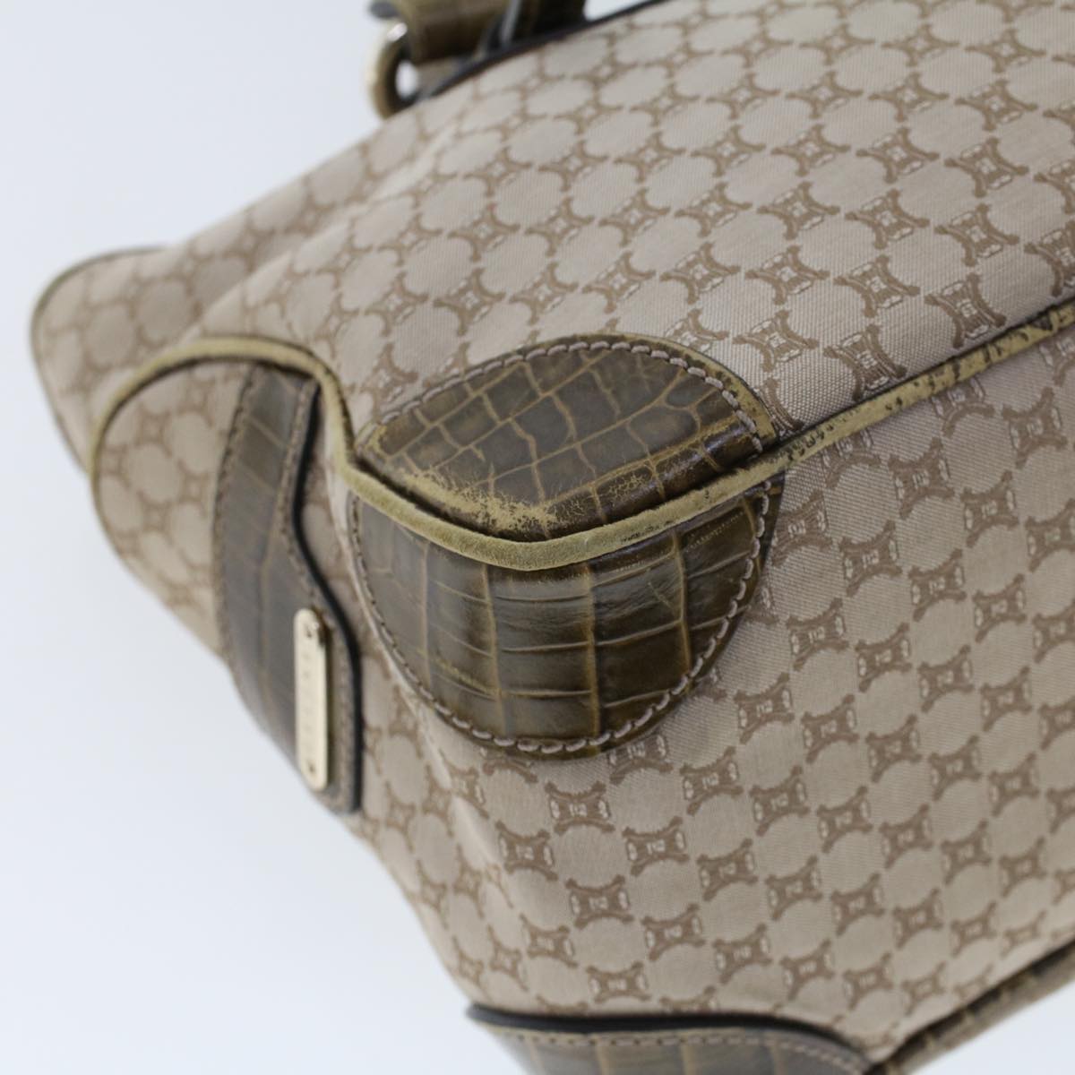 Celine Macadam Canvas Boogie Bag Hand Bag Beige WC-ST-0068  bs5785