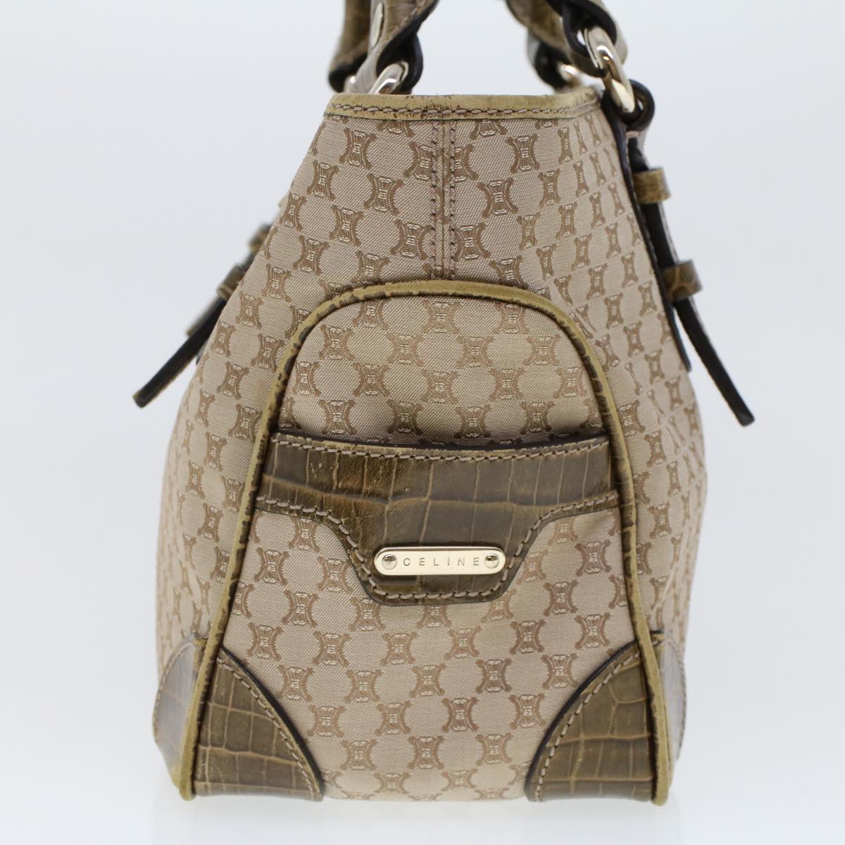 Celine Macadam Canvas Boogie Bag Hand Bag Beige WC-ST-0068  bs5785
