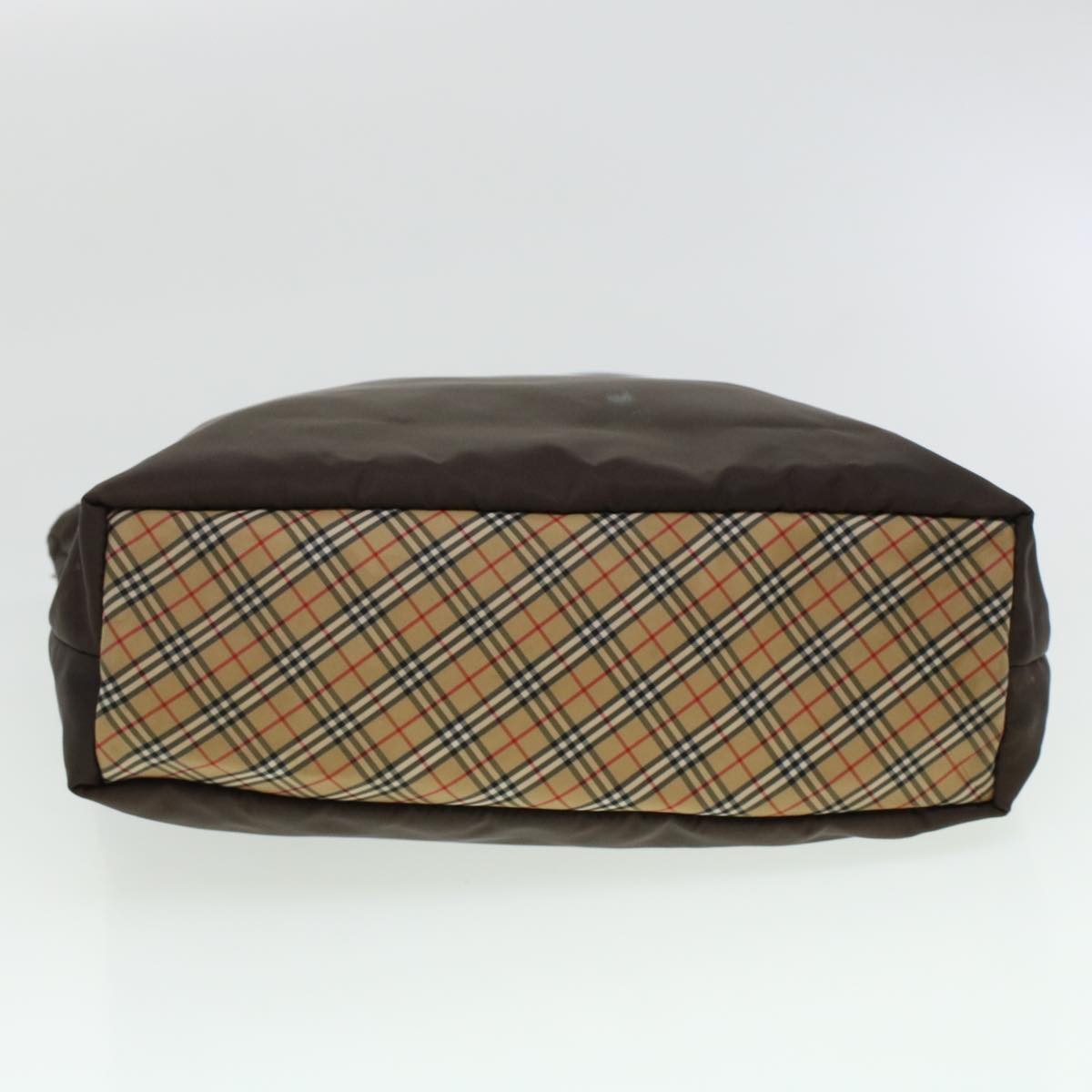 Burberry Nova Check GOLF Tote Bag Nylon Brown Beige Auth bs5990