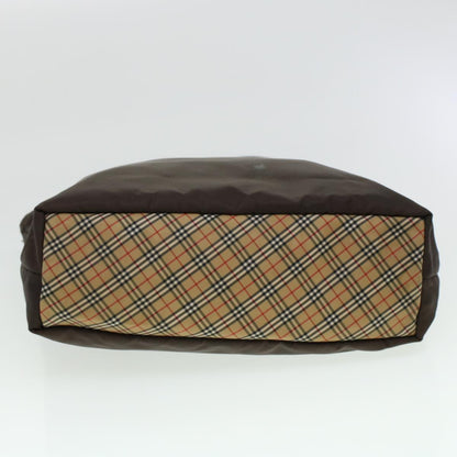 Burberry Nova Check GOLF Tote Bag Nylon Brown Beige Auth bs5990