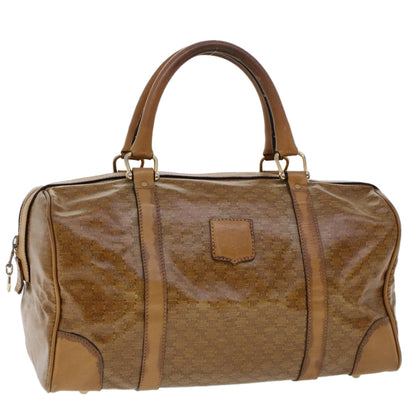 Celine Macadam Canvas Boston Bag Coated Canvas Brown  bs6013