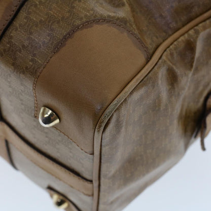 Celine Macadam Canvas Boston Bag Coated Canvas Brown  bs6013