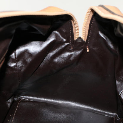 Celine Macadam Canvas Boston Bag Coated Canvas Brown  bs6013