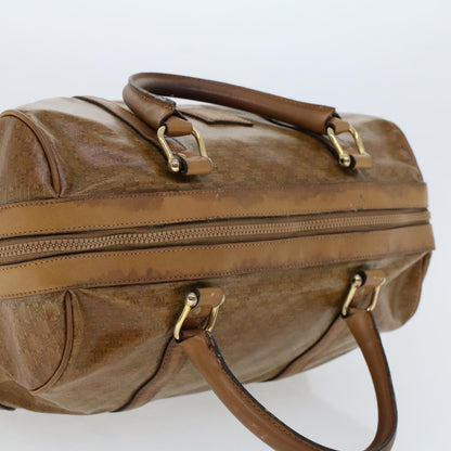 Celine Macadam Canvas Boston Bag Coated Canvas Brown  bs6013