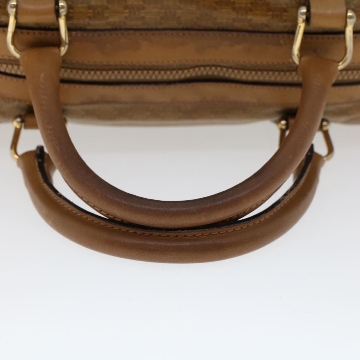 Celine Macadam Canvas Boston Bag Coated Canvas Brown  bs6013